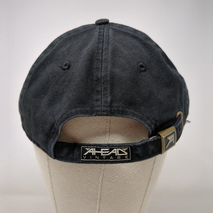 Whitetail Slideback Hat Black OSFA Adjustable Embroidered 6 Panel Ahead Vintage