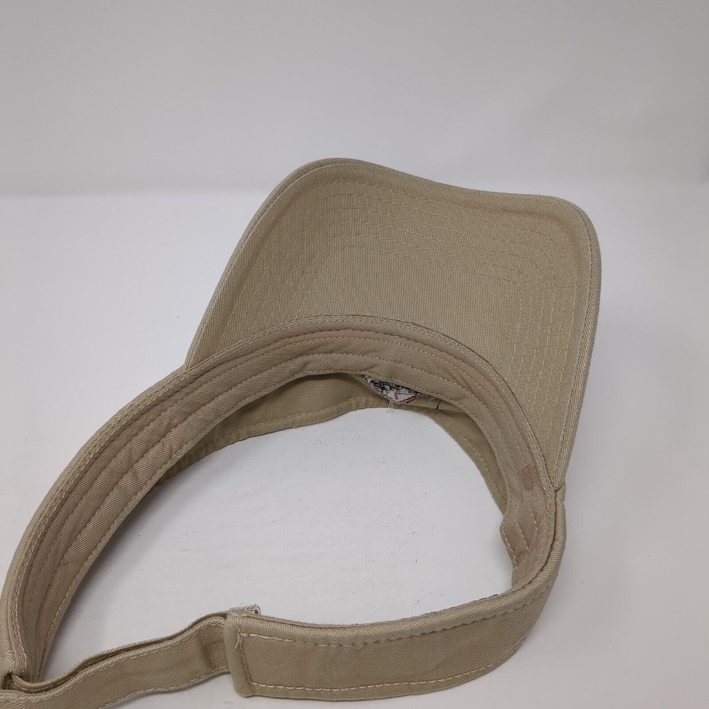 Johnston Club Lambs Golf Sun Visor Hat Tan One Size Adjustable Embroidered Otto