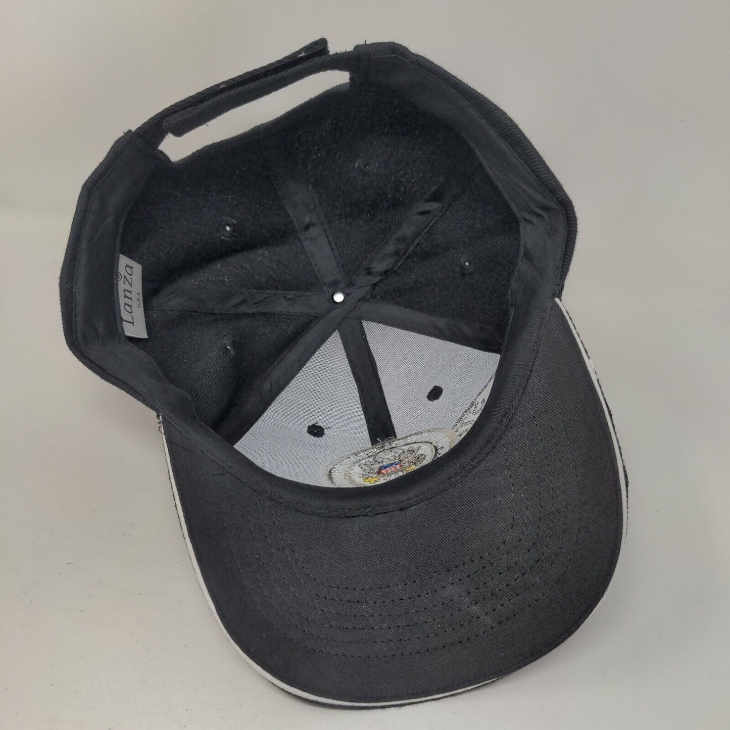 United States Army Strapback Hat Black One Size Embroidered Adjustable