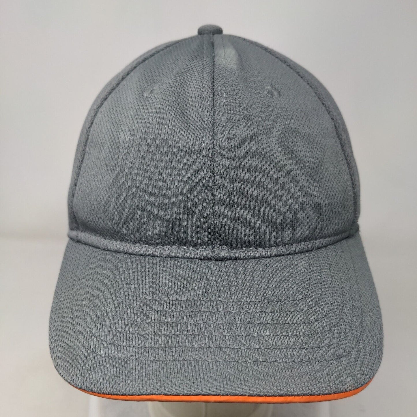Starter Strapback Hat Gray One Size Adjustable Embroidered Vented Holes 6 Panel