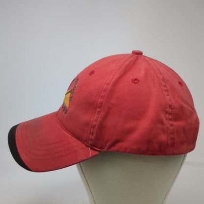 Fahrenheit Baseball Cap Red One Size Central Oregon Flyfishers Logo Cotton Hat