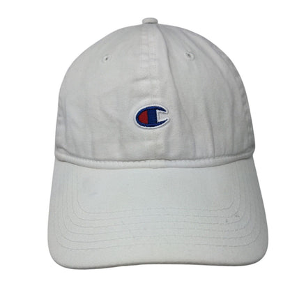 Champion Slideback Hat White OSFA Adjustable Embroidered C Logo