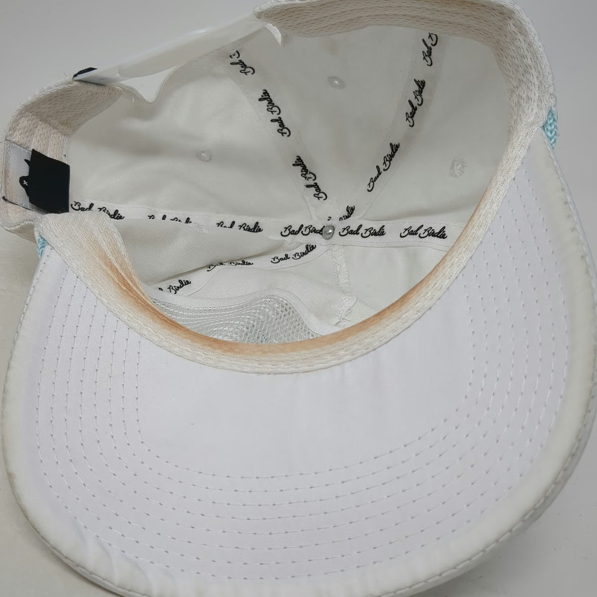 Bad Birdie 5 Panel White One Size Rope Snapback Script Bird Polyester Golf Hat