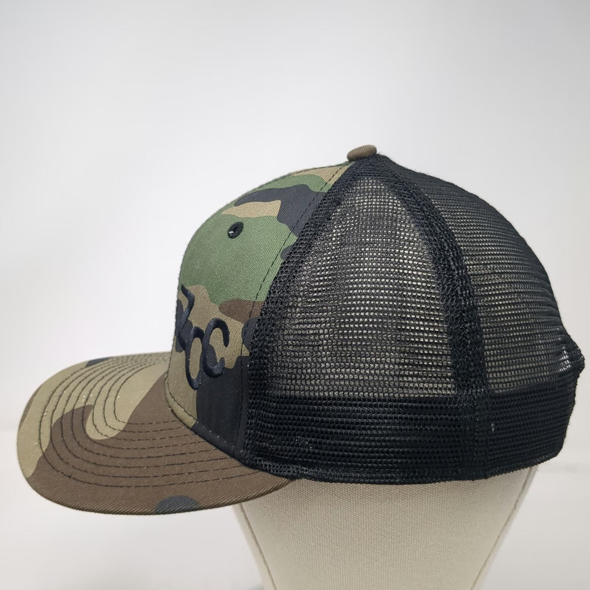 New Era Trucker Hat Green Camo One Size Mesh Snapback ZCC 9FIFTY Flat Brim