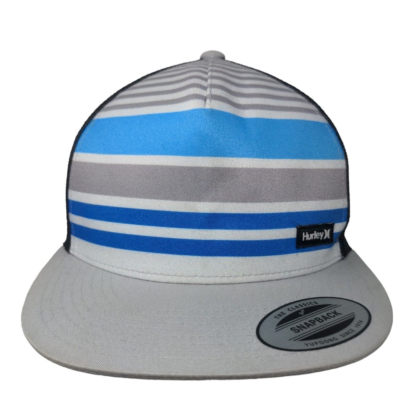 Hurley Snapback Trucker Hat Multicolor One Size Mesh Back Striped Yupoong