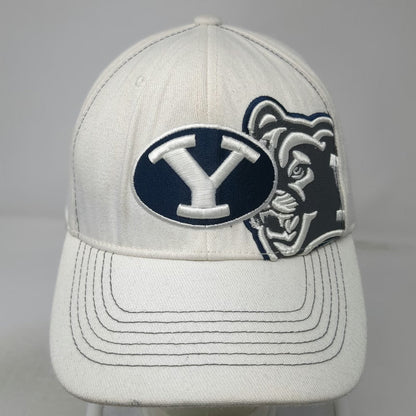 BYU Cougars NCAA Top of the World White M Baseball Cap Stretch Fit One-Fit Hat