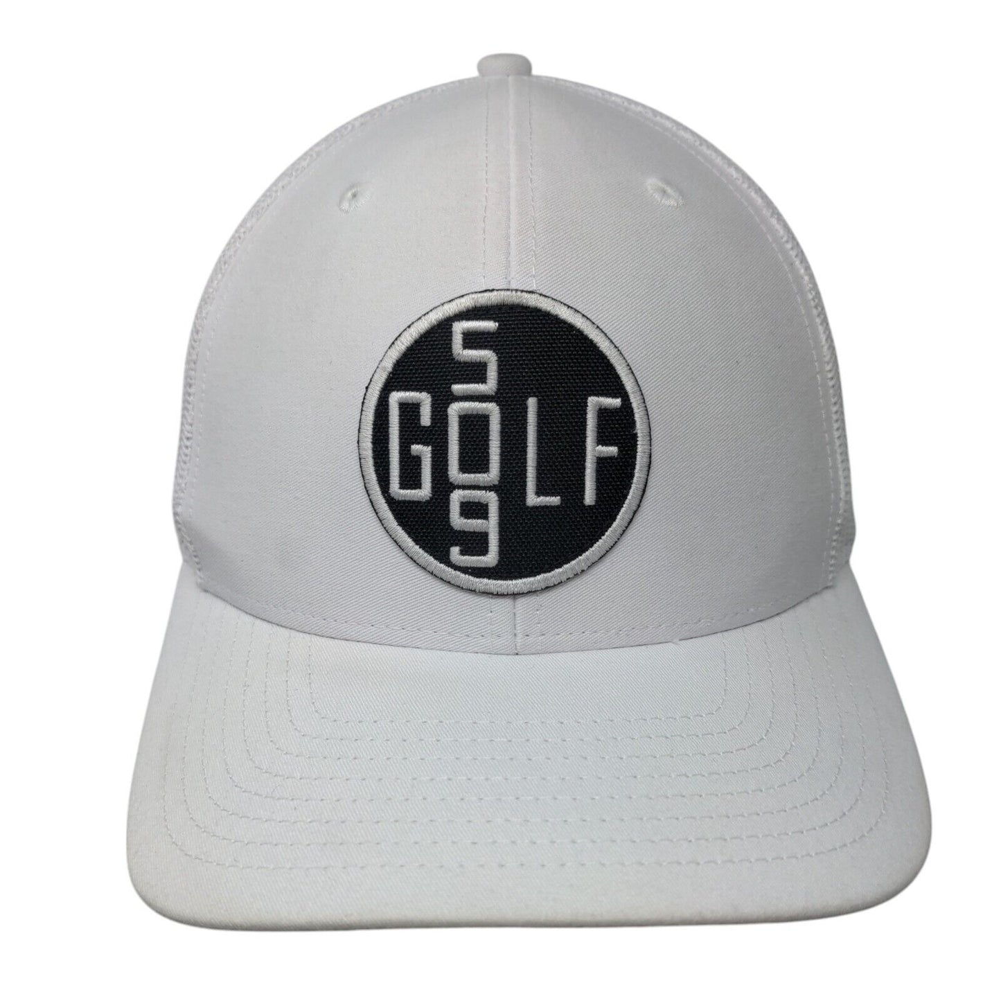 Golf Patch Snapback Mesh Back Trucker Hat White One Size Richardson