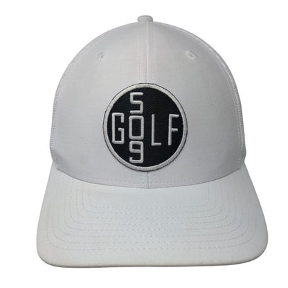 Golf Patch Snapback Mesh Back Trucker Hat White One Size Richardson