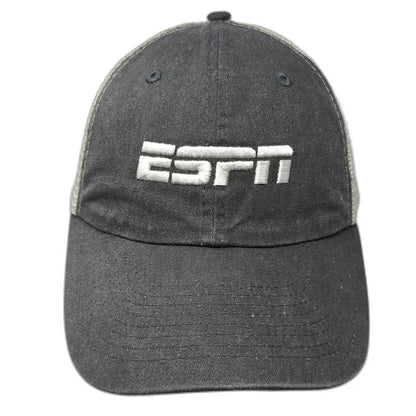 Sportsman Trucker Hat Gray White One Size ESPN Logo Mesh Snapback Cotton hat