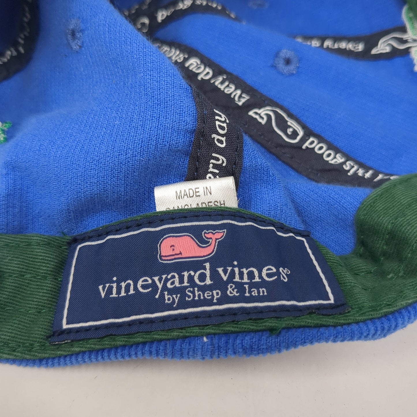 Vineyard Vines Slideback Baseball Cap Blue One Size Adjustable Embroidered