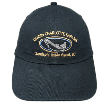 Port & Company Baseball Cap Black One Size Fishing Salmon Safari BC Strapback