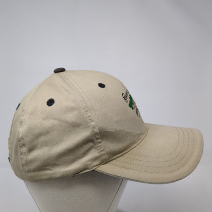 Green Tree Strapback Hat Tan One Size Adjustable Embroidered 6 Panel Imperial