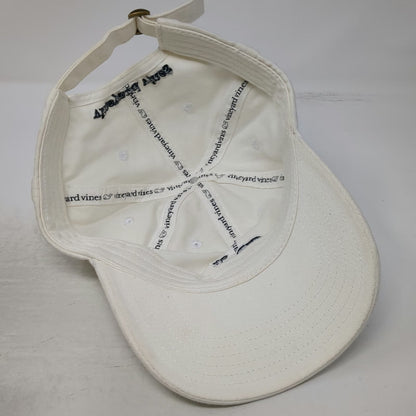 Vineyard Vines Baseball Cap White One Size Whale Logo Embroidered Slideback Hat