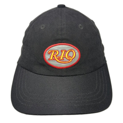 RIO Baseball Cap Black OSFM Strapback Fly Fishing XS Technology Hat Jim Vincents