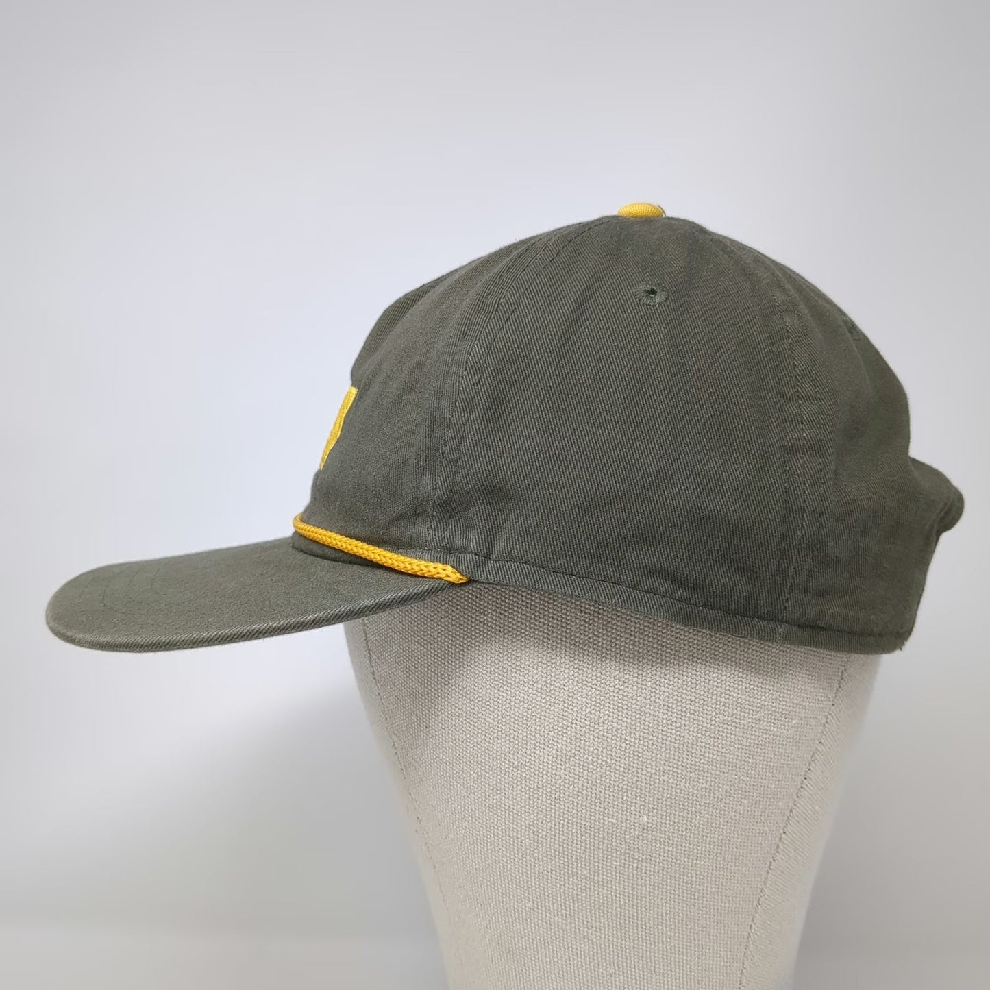 Treefort 5 Panel Green Yellow One Size Rope TMF Logo Embroidered Slideback Hat
