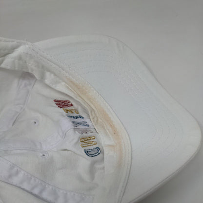 Weekend Slideback Hat White OSFM Adjustable Embroidered Vented Holes 6 Panel