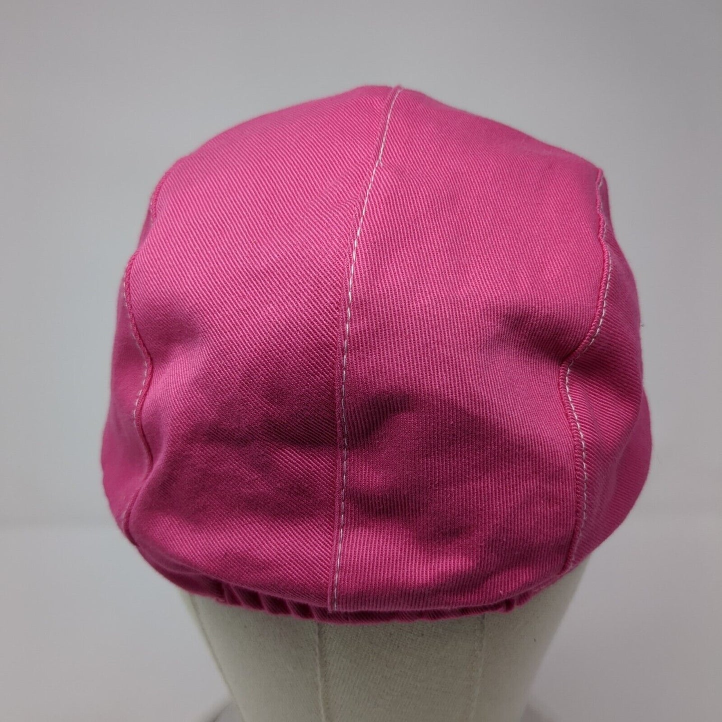 Puma Fitted Flat Cap Newsboy Pink One Size Plaid Embroidered Logo