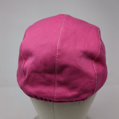 Puma Fitted Flat Cap Newsboy Pink One Size Plaid Embroidered Logo