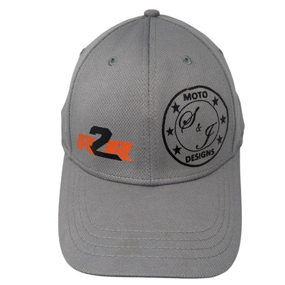 R2R Moto Designs Fitted Hat Gray L/XL Solid Athletic Works 6 Panel