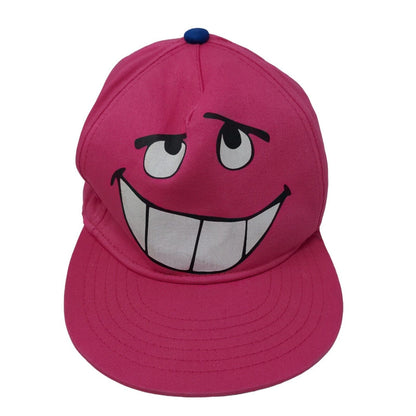 Smiley Funny Face Kids Fitted Hat Pink 3-6 Years Old Vented Holes Emoji H&M