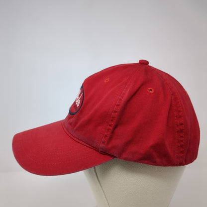 Vintage Polo Sport Ralph Lauren Slideback Hat Red Embroidered Logo 100% Cotton