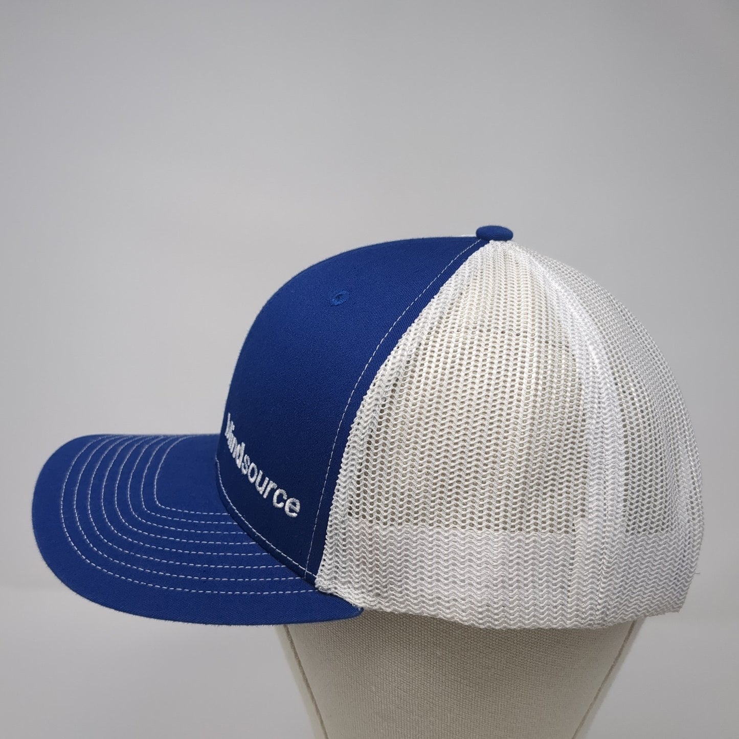 Blind Source Snapback Trucker Hat Blue One Size Adjustable Mesh Back Richardson