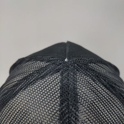 Yeman's Snapback Mesh Back Trucker Hat Black One Size Solid Patch