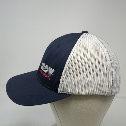 Richardson Baseball Cap Blue M ROW Adventures Mesh Back Flexfit Structured Hat