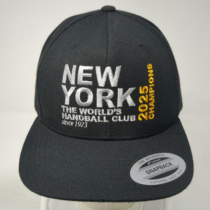 Yupoong Snapback Hat Black OS New York Handball Club 2025 Champions Green Wool