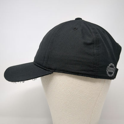 Adidas Baseball Cap Black One Size Trefoil Logo Side Graphic Polyester Strap Hat