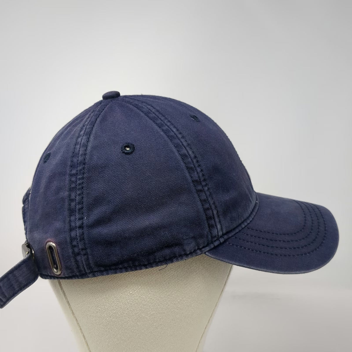 Nautica Baseball Cap Blue One Size Embroidered Sail Logo Slideback Cotton Hat