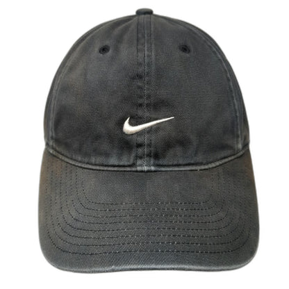 Nike Baseball Cap Black Embroidered Swoosh Slideback Hat Vintage Gray Tag