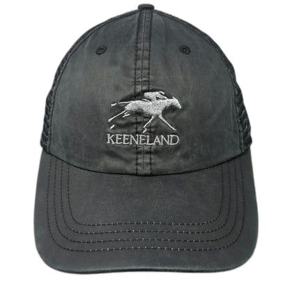 Imperial Baseball Cap Black One Size Mesh Back Keeneland Horse Racing Logo hat