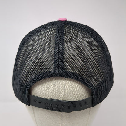 Richardson Snapback Trucker Hat Pink M/L Embroidered Logo Colorblock