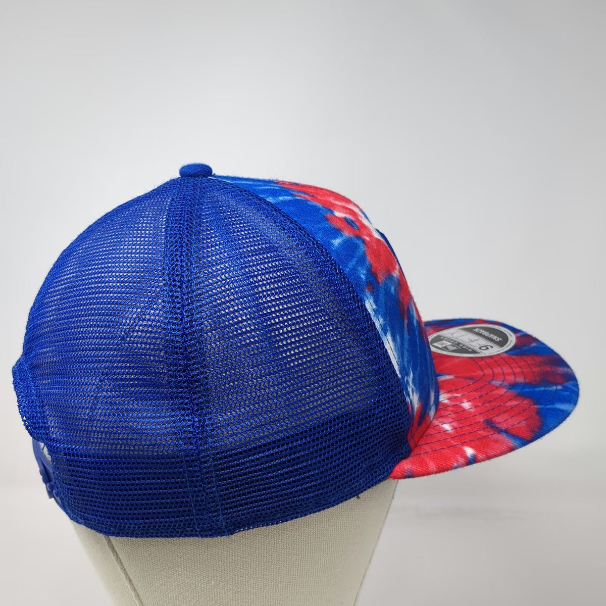New Era NBA Los Angeles Clippers Trucker Hat Blue Red White OSFM Tie-Dye Mesh