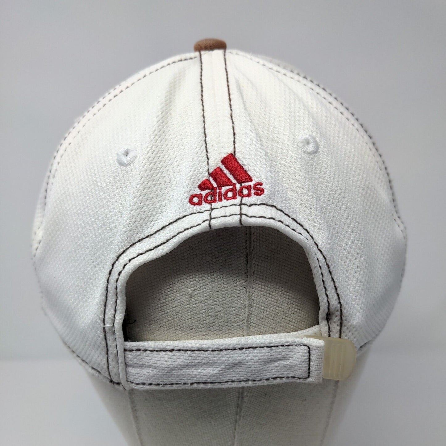 Adidas 3 Stripes Strapback Hat Brown OSFA Embroidered Colorblock