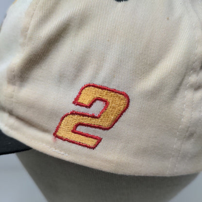 Rusty Wallace Men's Snapback Hat Tan OSFA Embroidered #2 Miller Draft Team