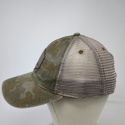 Legacy Trucker Hat Green One Size Camo Mesh Snapback Leather Patch Perigee Group