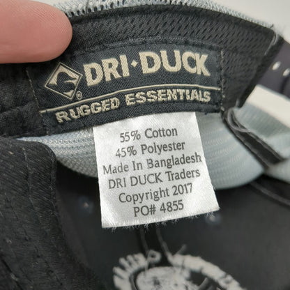 DRI DUCK Trucker Hat Black One Size Dunham Cellars Winery Mesh Back Snapback
