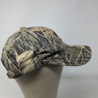 Nissin Men's Slideback Camo Hat Glenns Valley Conservation Club Embroidered Logo