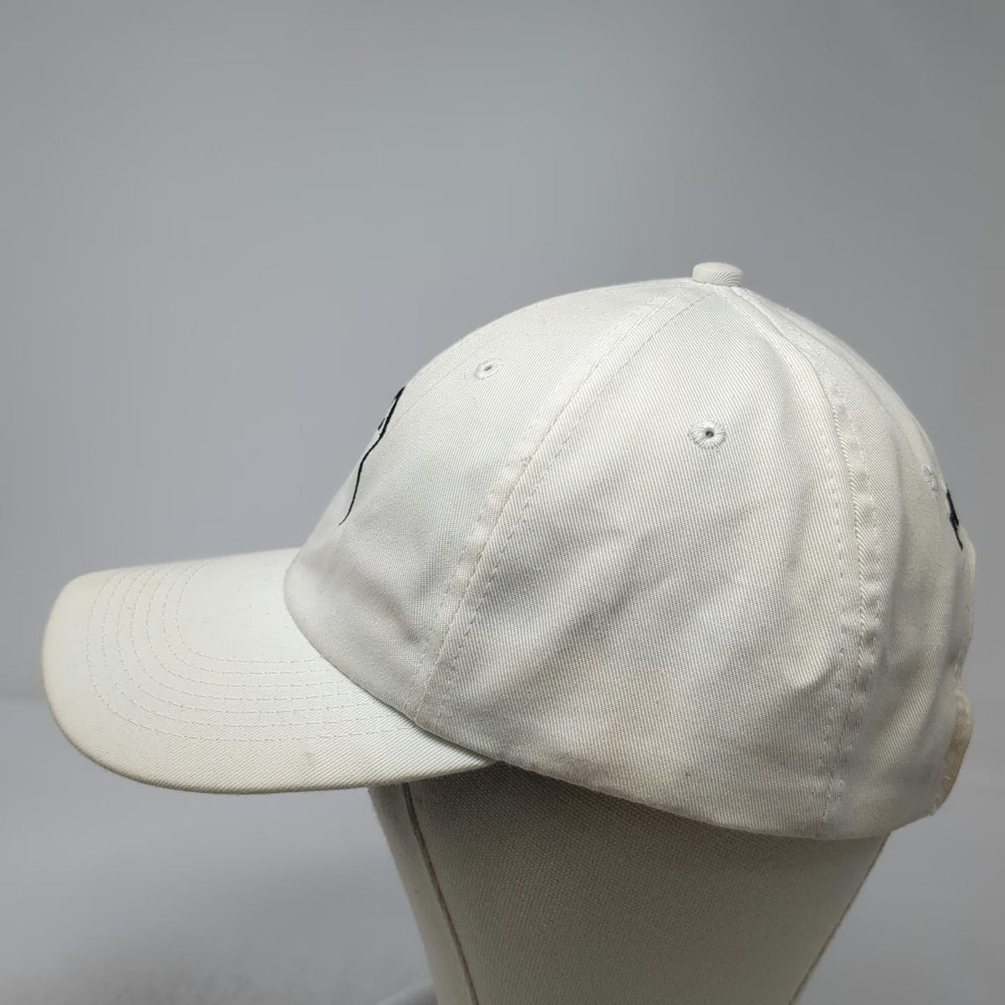 Head Baseball Cap White One Size Penn Logo Green Under Visor Slideback Hat