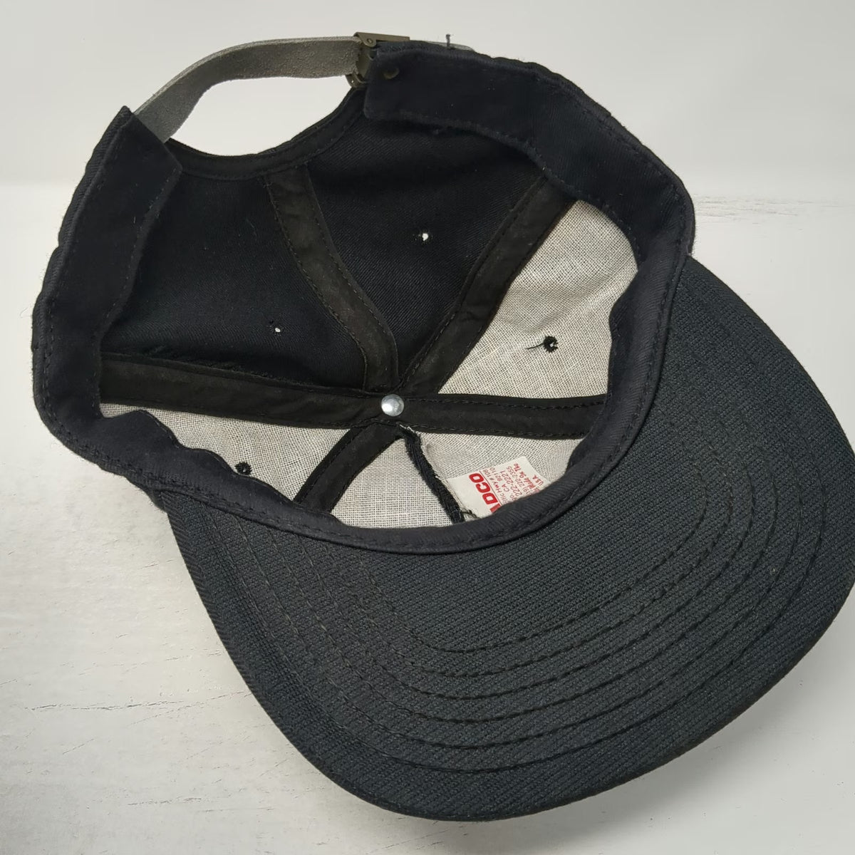 AADCO 5 Panel Hat Black One Size 390th Fighter Sq Wild Boars Military Slideback