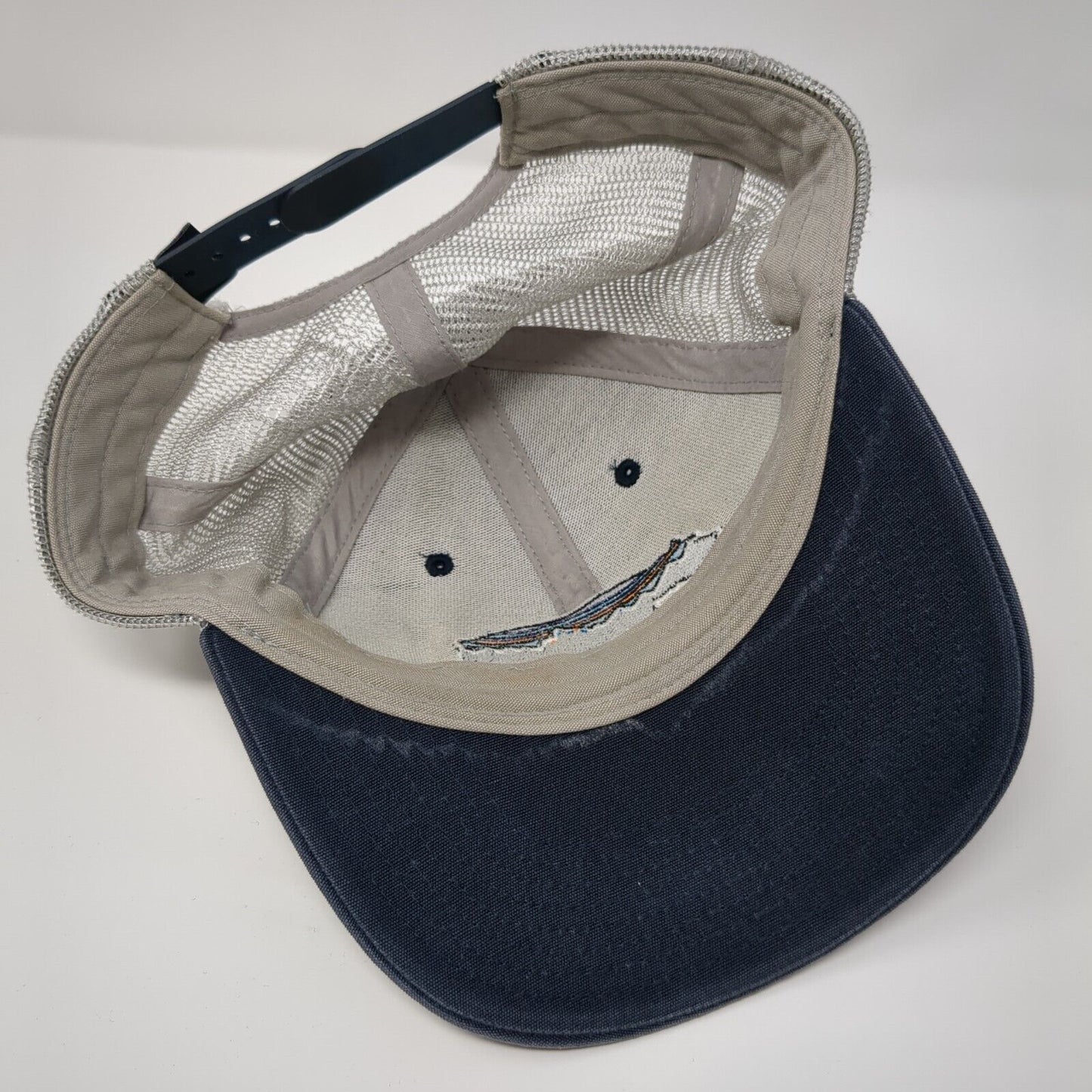 Patagonia Fitz Roy Bear Snapback Trucker Hat Blue OSFA Mesh Back