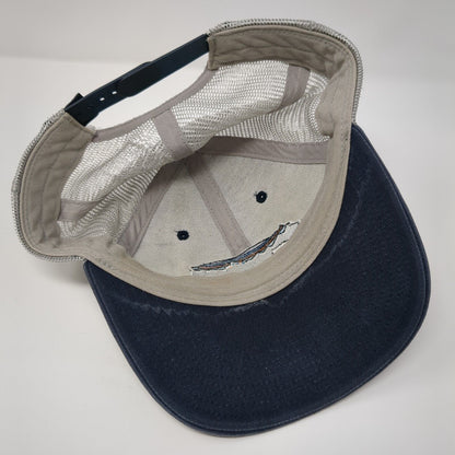 Patagonia Fitz Roy Bear Snapback Trucker Hat Blue OSFA Mesh Back