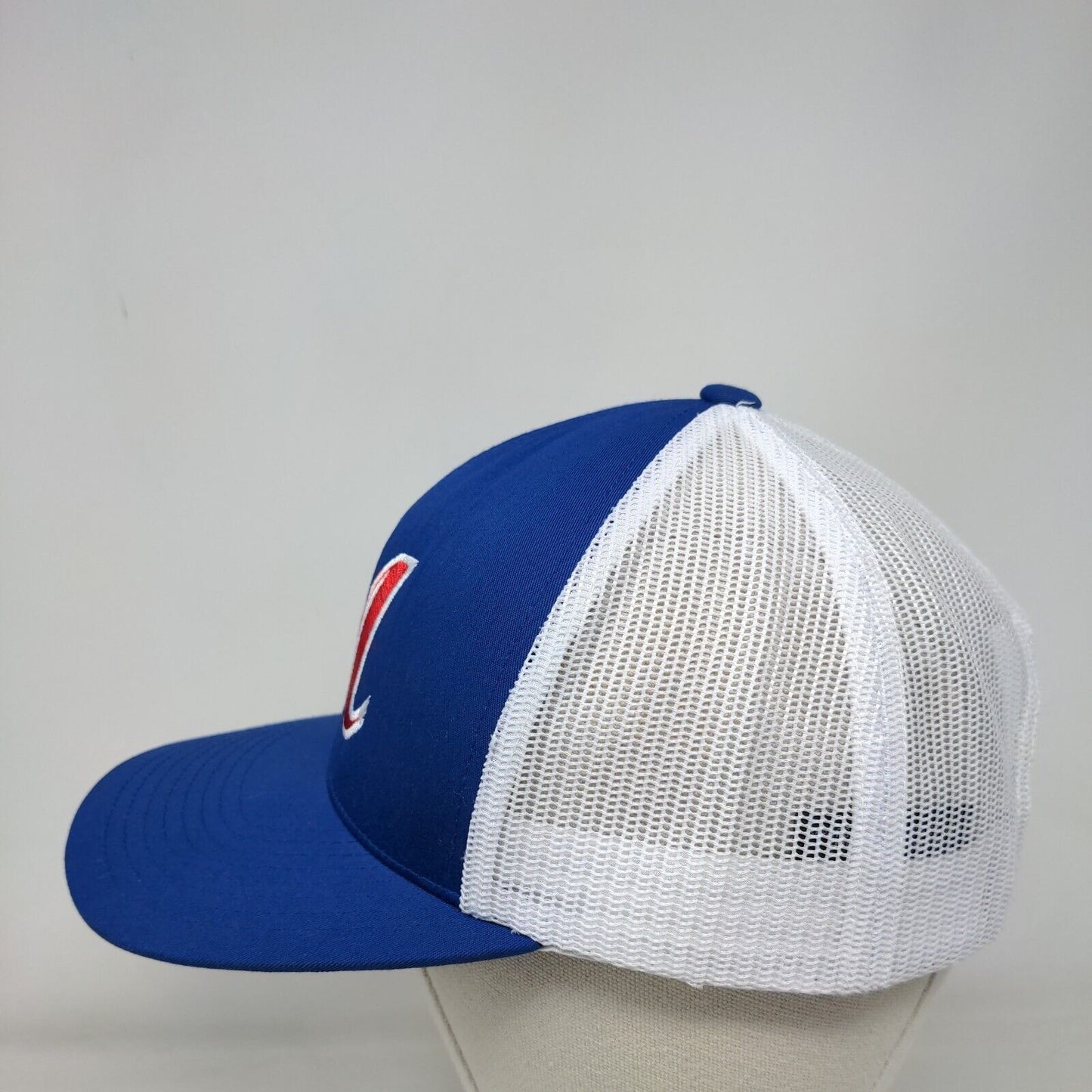 Letter M Snapback Mesh Back Trucker Hat Blue One Size Pacific Headwear