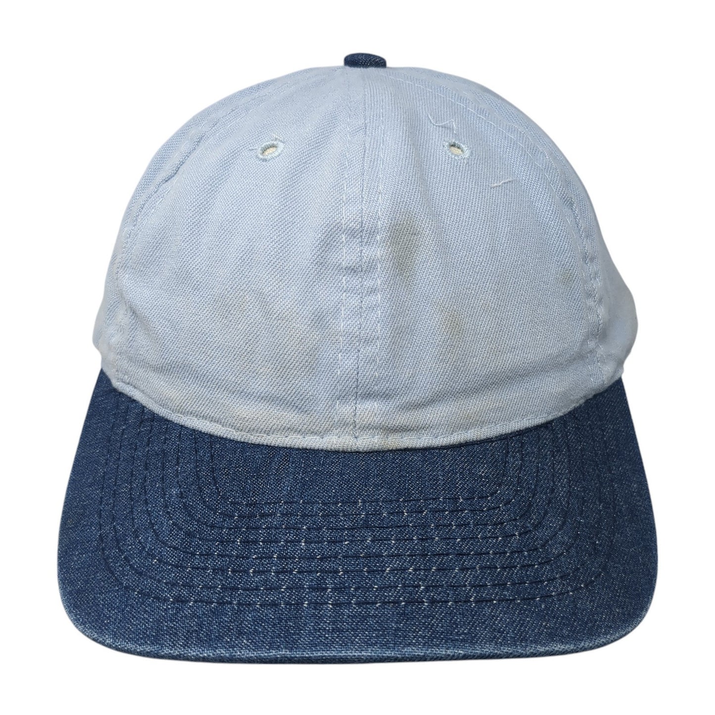 Otto Snapback Hat Blue One Size Adjustable Colorblock Vented Holes 6 Panel Blank