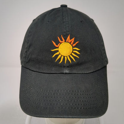 Lumi Sun Baseball Cap Black One Size Embroidered Yellow Orange Slideback Hat