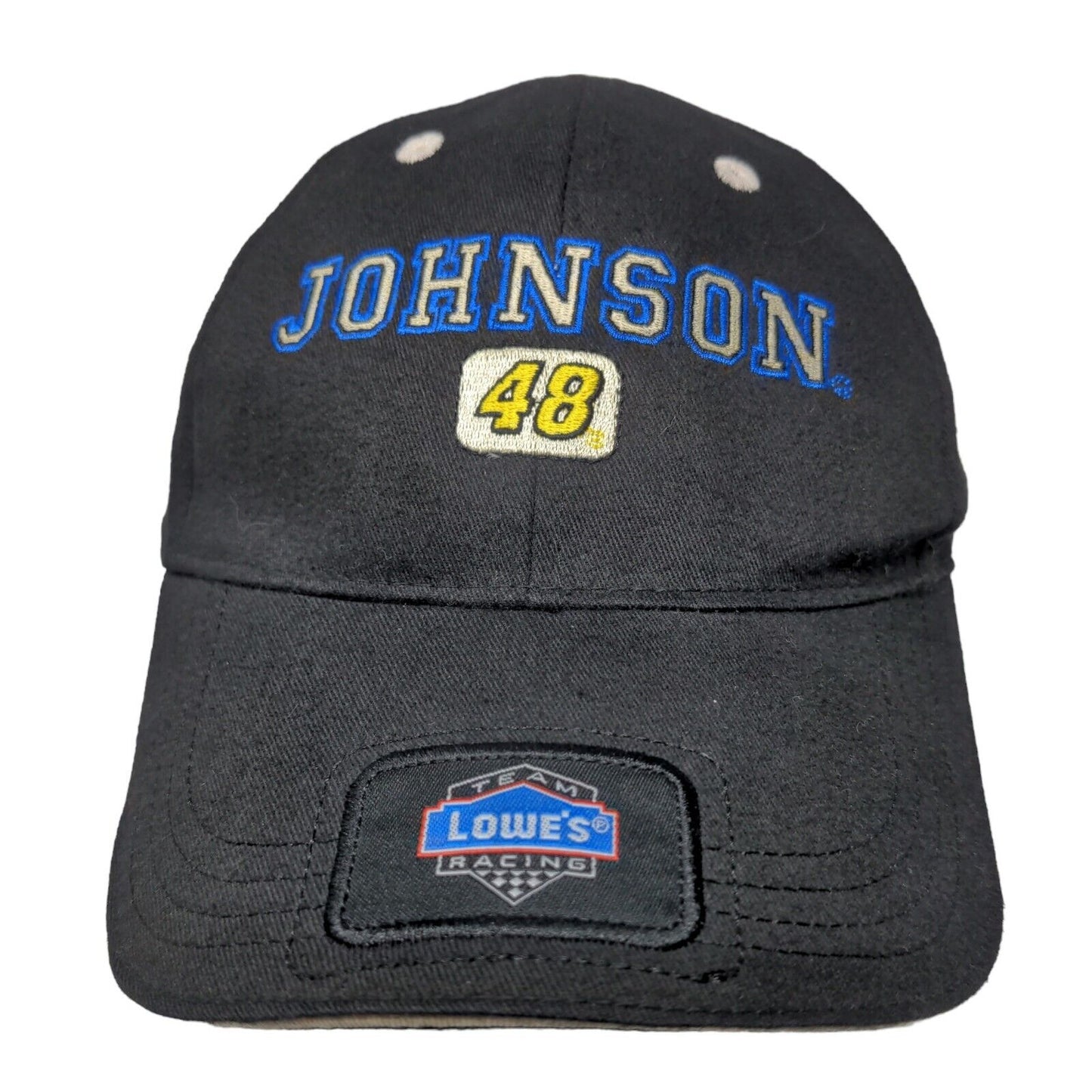 Winner's Circle Men's Strapback Hat Black OSFM Jimmie Johnson #48 Lowe's Racing
