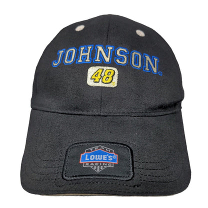 Winner's Circle Men's Strapback Hat Black OSFM Jimmie Johnson #48 Lowe's Racing