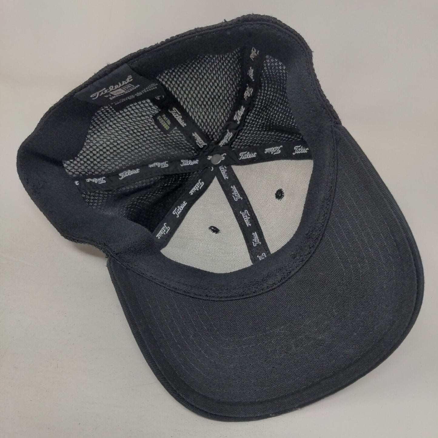 Titleist Pro V1 Fitted Hat Black S/M Breathable Mesh Embroidered New Era